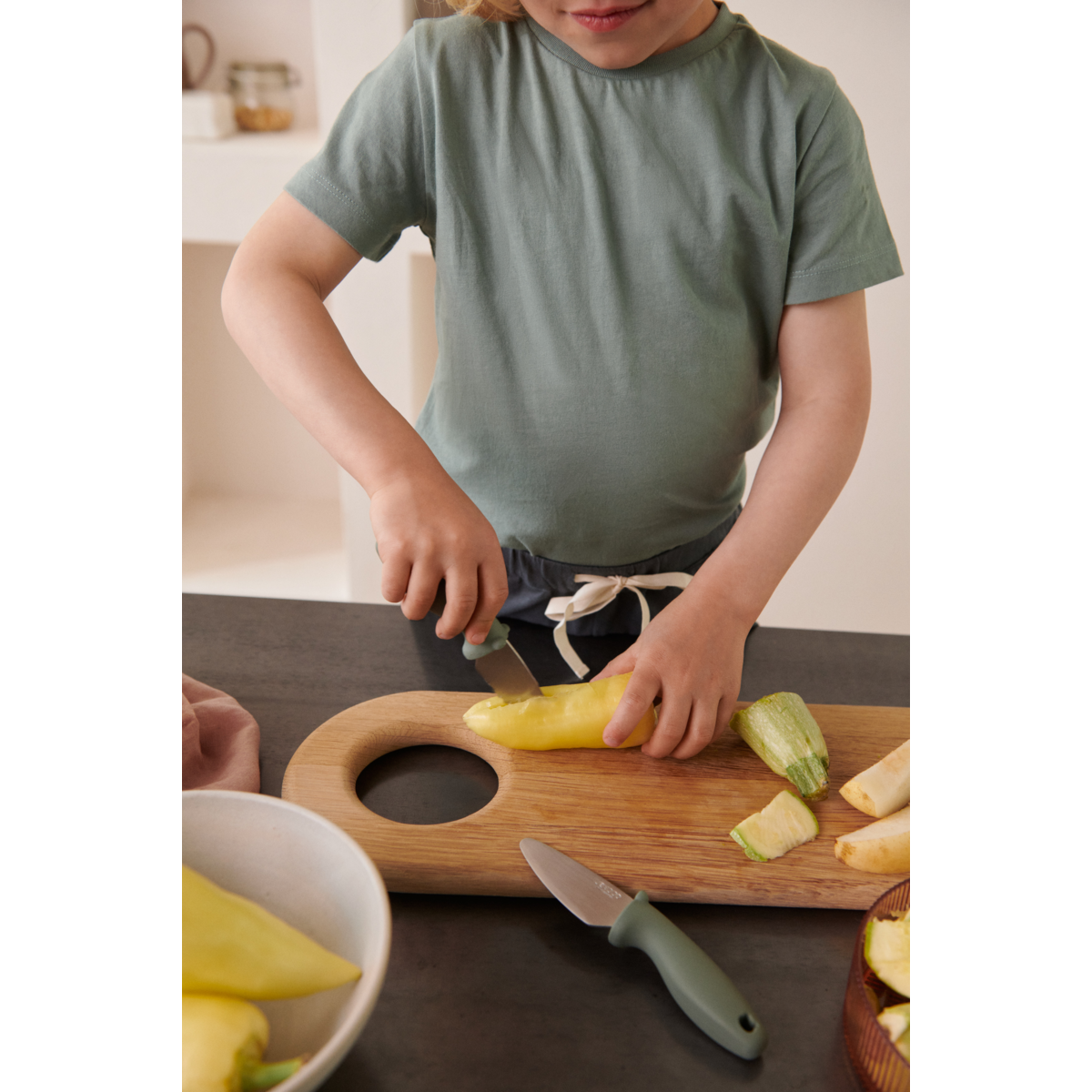 Perry cutting knife set - Whale blue