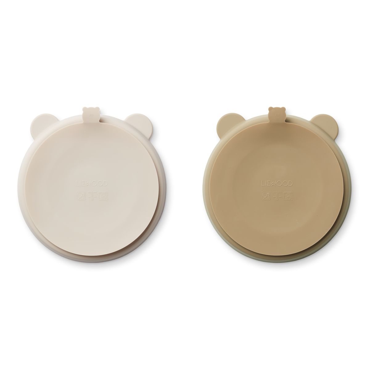 Stacy Divider Suction Plate 2-Pack - Sandy / Oat