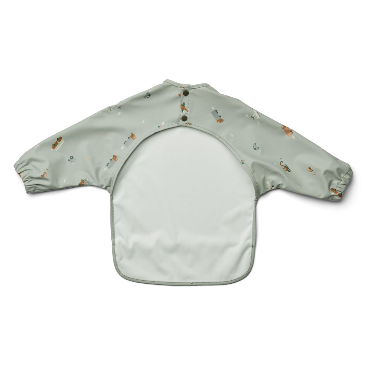 Merle Cape Bib - Vehicles/dove blue mix
