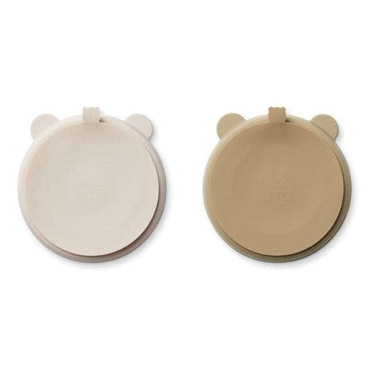 Stacy Divider Suction Plate 2-Pack - Sandy / Oat
