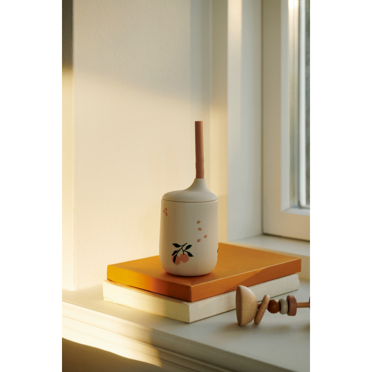 Ellis Printed Sippy Cup - Peach / Sea shell mix