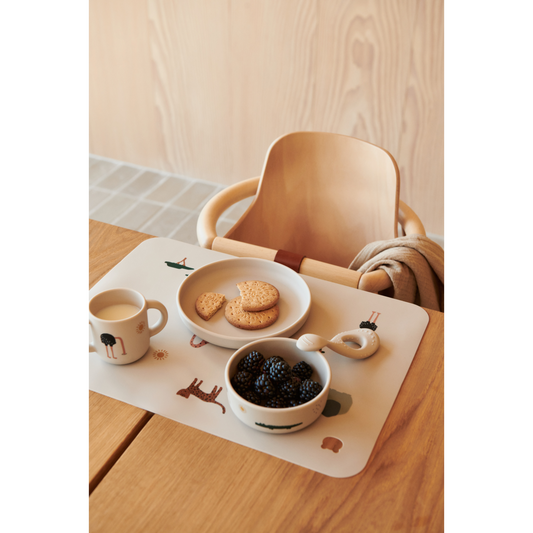 Vivi Silicone Tableware Set - Safari sandy mix