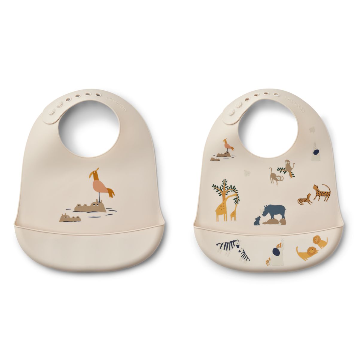 Tilda Printed Bib 2-Pack - All together / Sandy