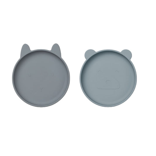 Olivia Plate 2 Pack - Blue mix
