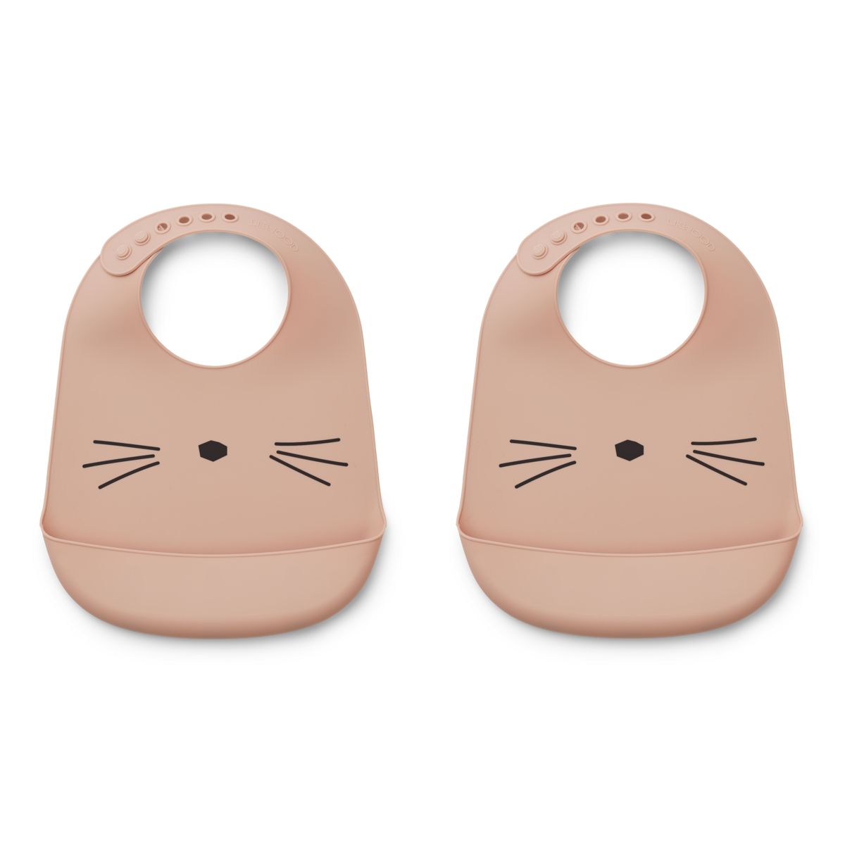 Tilda Silicone Bib 2 Pack - Cat rose
