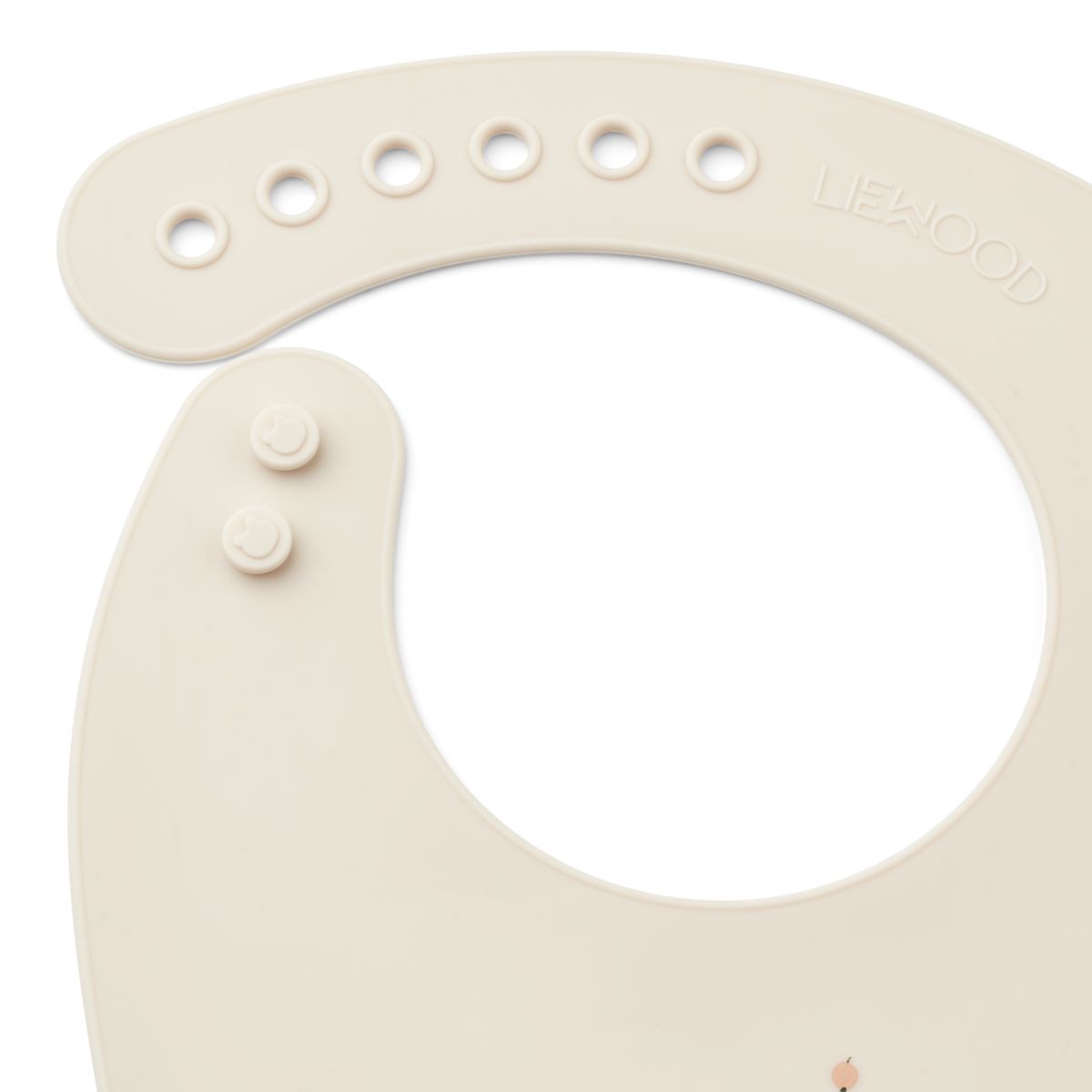 Tilda Silicone Bib 2 Pack - Peach / Sea shell mix