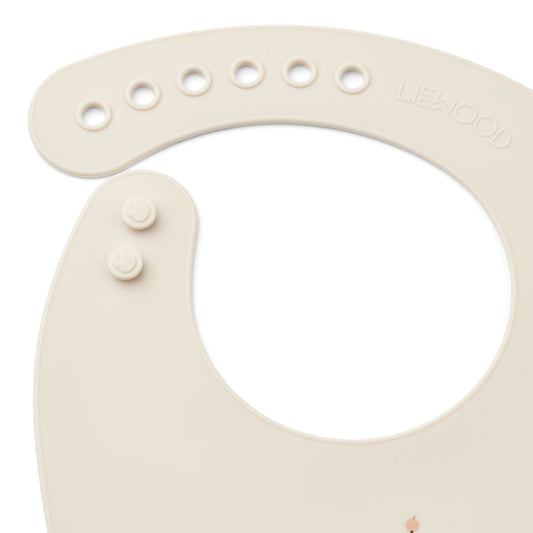 Tilda Silicone Bib 2 Pack - Peach / Sea shell mix